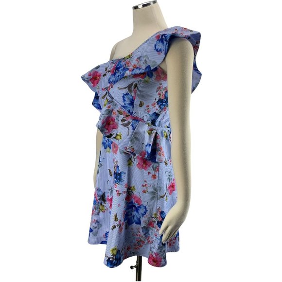 Willow & Clay 8 Dress NWT Floral One Shoulder Dress wd7434-3691 Party Wedding Sp - Picture 5 of 7